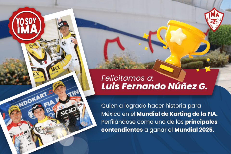 Reconocimiento a estudiante Luis Fernando Nuñez por ser de los principales contendientes en ganar el mundial 2025